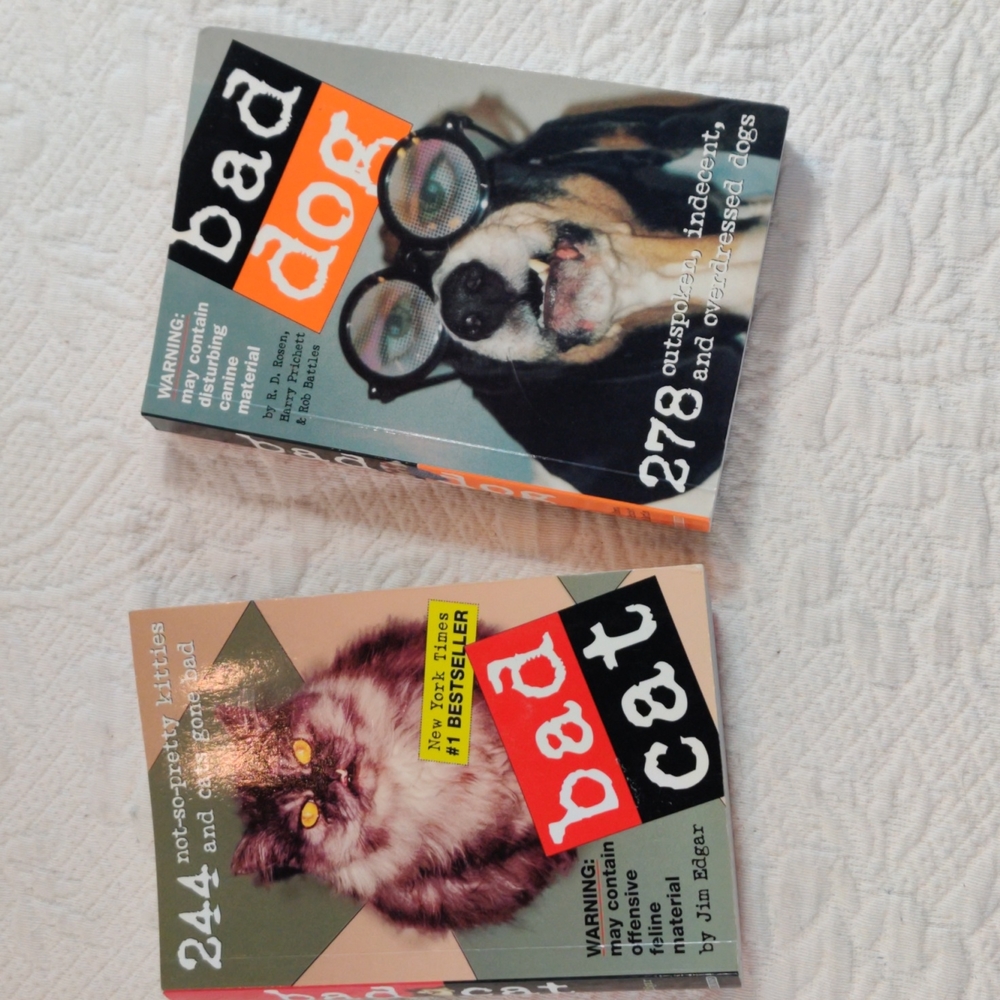 244 Bad Cat & 278 Bad Dog Funny Photos Books